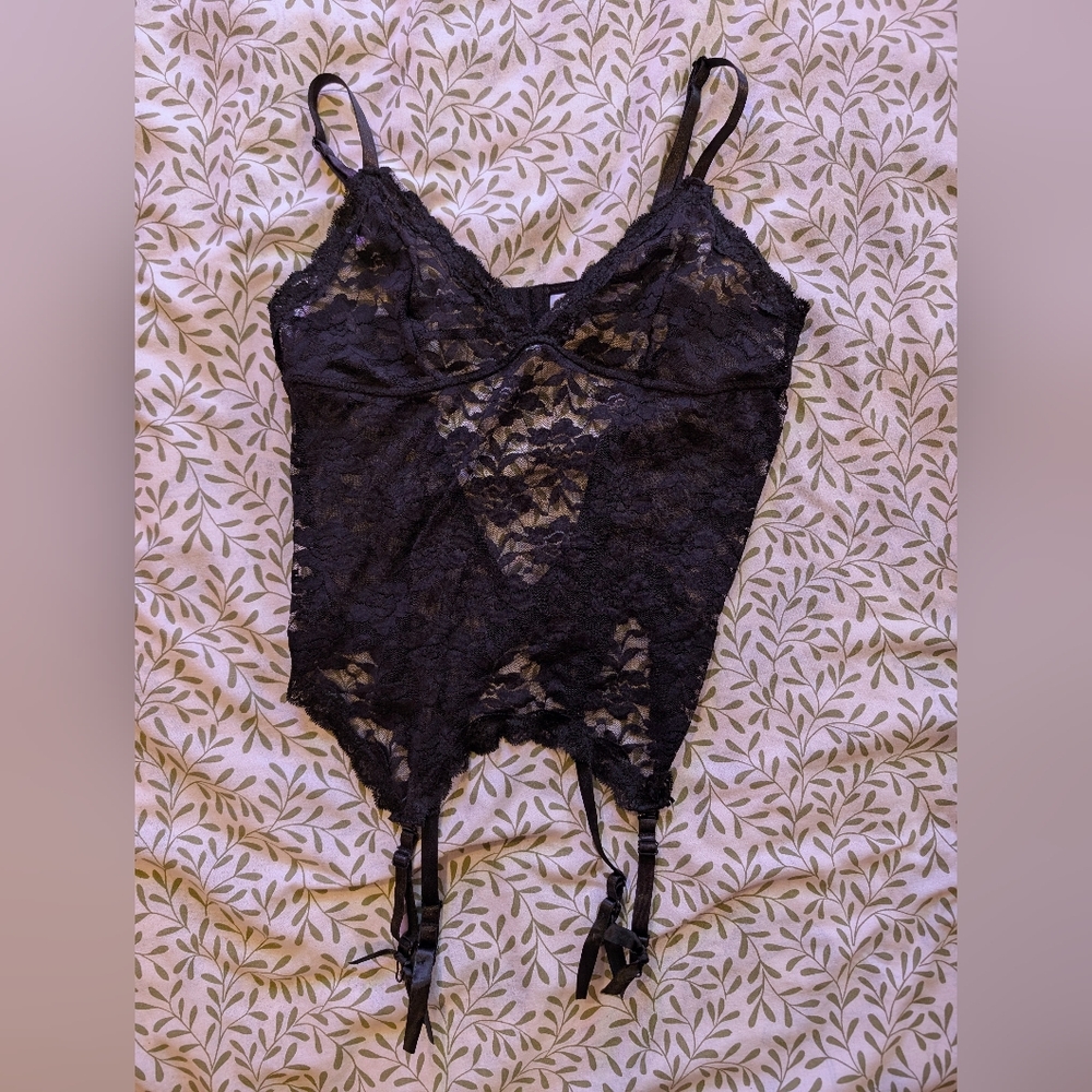 Black Lace Lingerie Bodysuit